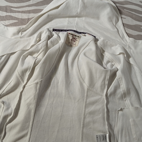 Women's White Zipper Hoodie - Picture 5 of 7